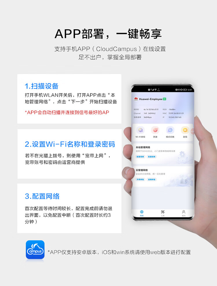華為雙頻千兆無(wú)線面板AP